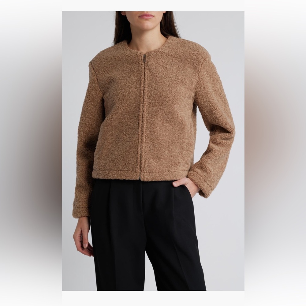 Theory front zip fleece jacket